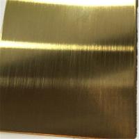 China AISI 304 316 stainless steel sheet hairline brass color decorative sheet 4x8 size price factory