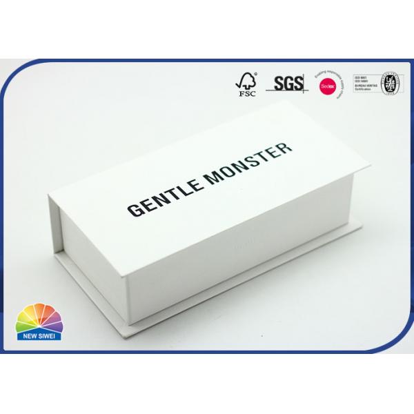 Quality Black Logo Printed Hinged Lid Magnetic Paper Box Glasses Package for sale
