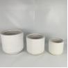 China Factory sale high strength durable top quality outdoor garden white round fiberglass clay modern cylinder pot factory