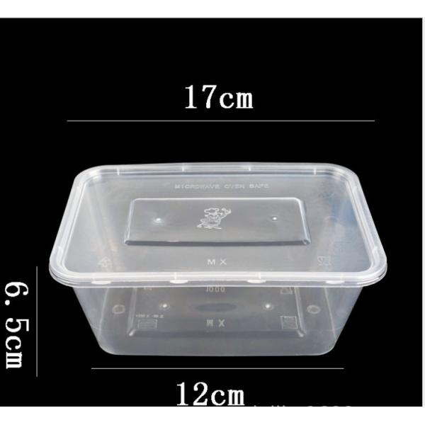 Quality Disposable PP Plastic Take Away Box Microwavable With Lid for sale