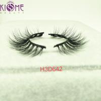 China Custom Natural Mink Eyelashes / 100 Siberian Mink Lashes Private Label H3D642 factory