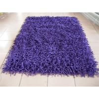 China Polyester Shaggy Rug The gourd yarn Purple Thick Yarn Plush Carpet factory