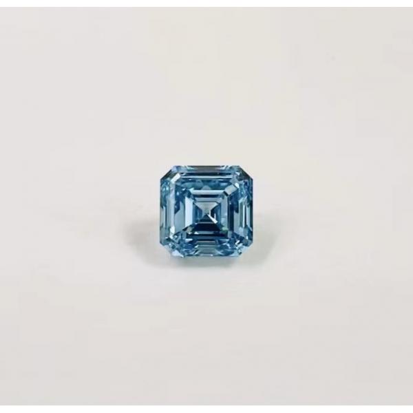 Quality Asscher Cut Synthetic Lab Made Blue Diamonds 1.0ct-2.0ct for sale