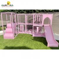 China Slides Trampoline Park Soft Play Forest Kids Outdoor Pastel Pink For Sale factory