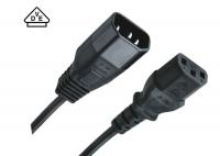 China Standard Computer Power Extension Cord / Laptop Power Cable 10A IEC-320-C14 - IEC-320-C13 factory