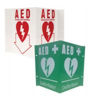 Quality Flat / 90 Degree / V Type First Aid AED Sign Customization Acceptable for sale