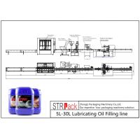 Quality Lubricating Oil Automatic Filling Line 5L - 30L Net Weigh Filling Machine for sale