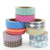 China Coloring Narrow Washi Paper Tape , Removable Decorative Tape Fit Artwork factory