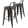 China Chic Dining Bistro Cafe Stackable Metal Restaurant Chairs , Stackable Metal Dining Chairs factory