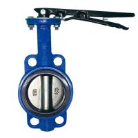 Quality Ductile Iron Manual Handle Butterfly Valve PN10/16 10/16/25K Wafer Soft Seal for sale