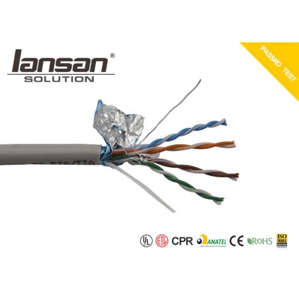 Quality BC Copper Cat5e Lan Cable 24AWG 305m / Box 4 Pair FTP PVC HDPE for sale