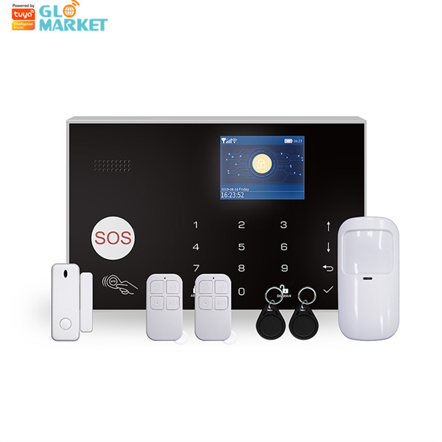 China Smart Home Tuya Alarm System Alexa Google Voice Control Wireless Wifi 4G SMS Alarm System factory