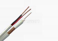 China OEM / ODM RG6 Coaxial Cable Two Powerline Black / White Coaxial Cable factory