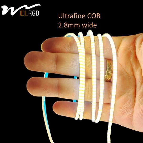 Quality 2.8mm Wide RGB COB Dimmable LED Strip For Car Home Hotel Deco for sale
