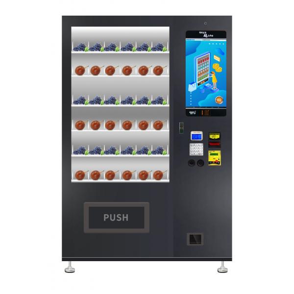 Quality Food And Lunch Box Vending Machine With Double Tempered Glass Door, Payment System for Each Country Available, Micron for sale