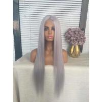 China 100% human hair wig grey color women hair wig virgin hair wig factory