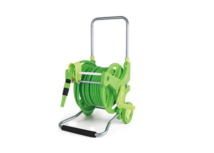 China Garden Retractable Water Hose Reel Cart With 45m PVC Hose Material factory
