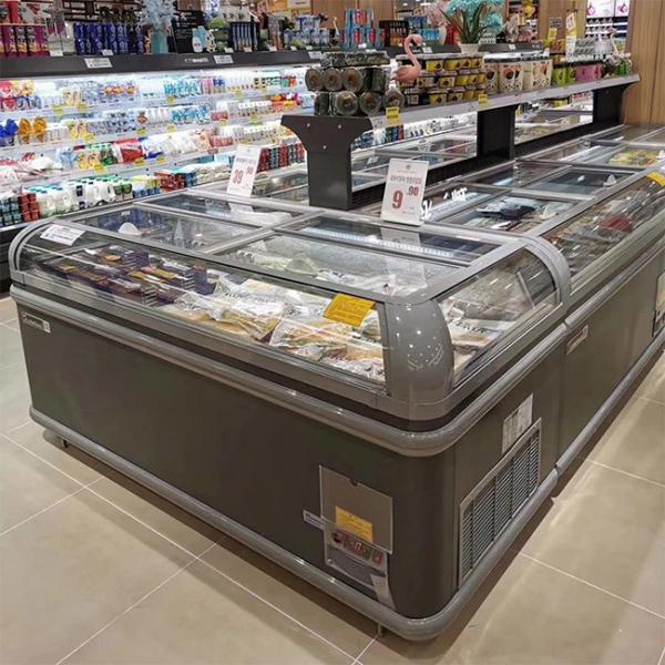 Quality Commercial Self-contained Horizontal Chest Island Freezer with Secop compressor for sale