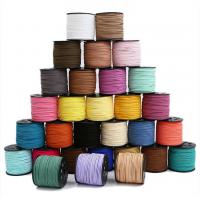 China Suede Leather Velvet Wired Ribbon 3mm Double Sided Velvet Ribbon factory