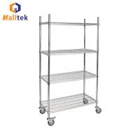 China Adjustable Kitchen 5 Layer Steel Wire Shelf Chrome Plated factory