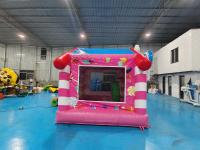 Buy cheap EN14960 Commercial Inflatable Bounce House Candy Themed PVC 3x3m Inflatable from wholesalers