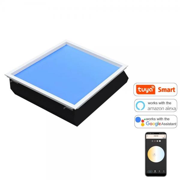 Quality Recessed 60x60cm LED Skylight Panel 100W 110VAC 7800K Dimmable for sale