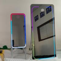 China Touch Screen 65 Inch Selfie Mirror Photo Booth Atmosphere Lamp For Weddings factory