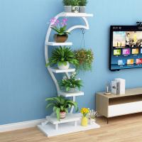 China Indoor Plant Stand Display Shelf Iron 4 Tier 3 Step Flower Pot Stand Multi-Layer factory