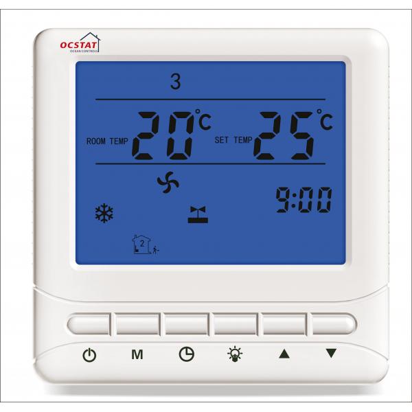 Quality Non - Programmable Wiring Hvac Thermostat , Digital Fan Coil 2 Wire Programmable Thermostat for sale