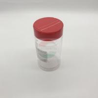 China Shaker Cap Type Clear Plastic Cylinder / Plastic Spice Containers With Red Cap FDA Certification factory