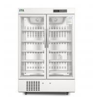 China 656L Double Door Pharmacy and Lab Refrigerator with Glass Door and LED Interior Light for sale