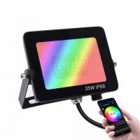 Quality Outdoor Waterproof Smartphone Controlled RGBW LED Flood Lights For Music Time for sale