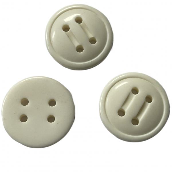 Quality Four Hole Plastic Resin Buttons With Two Slot Design On Face In 38L for sale