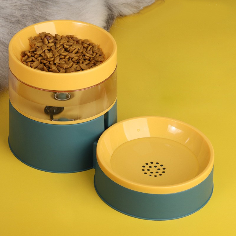 China Dog Bowl Automatic Feeder Pet Bowl Heightening Neck Protection Water Dispenser Cat Bowl factory