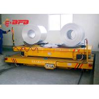 China Railway electric flat bed trailer for steel foil coils handling with V-frame factory