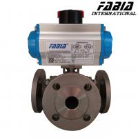 Quality Pneumatic Flanged Ball Valve 3-Piece Split Type Pneumatic Control for sale