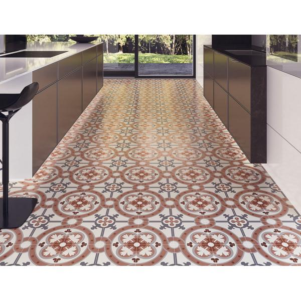 Quality 200x200mm 8.5mm Thickness Indoor Porcelain Tiles Floor Wall Red Ceramic Inkjet Printing SGS for sale