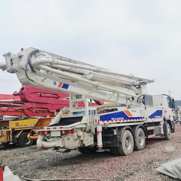Quality 120m3/H Truck Mounted Beton Pump , 38m Concrete Pump 4 Boom With Diesel Engine for sale