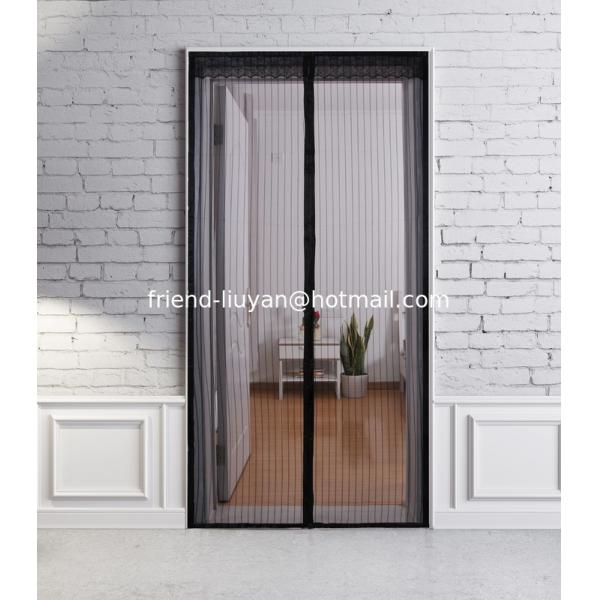 Quality Colorful Polyester Mosquito Net Door Curtain Magnetic Screen Door Curtain 100x220cm for sale