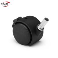 China Black Universal Rotary Furniture Caster Wheels factory