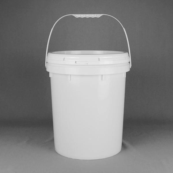 Quality White 22L 5 Gallon Plastic Buckets Plastic Paint Pail With Lid for sale