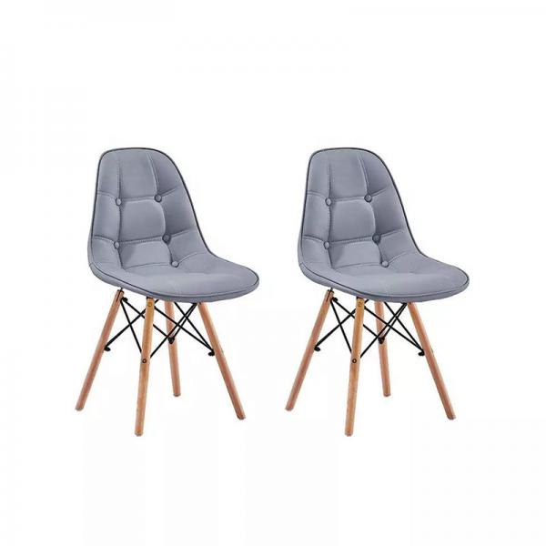 Quality PU Cushion Grey Eiffel Dining Chair for sale