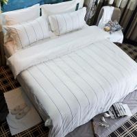 China Hotel Linen Printing Jacquard Satin Stripe 100% Cotton Hotel Bedding Set Hotel Bed Linen factory