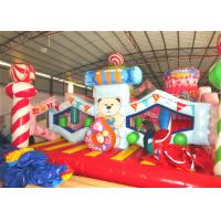 China Digital painting inflatable candy house fun city big inflatable Christmas candy themed amusement park factory