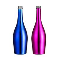 China 750ml Color Bottle of Champagne Customized Clear Green Mini Small Empty Wine Glass Bottles factory