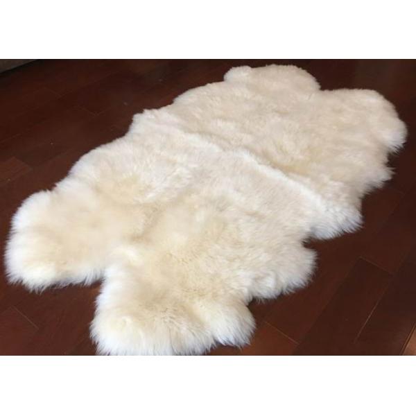 Quality Real Sheepskin Rug Customized Size 110 x180cm Australia Long Wool Hides Rug for sale