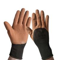 China Latex foam gloves, breathable, wear-resistant, non-slip gloves, fully hung rubber-impregnated labor protection gloves factory