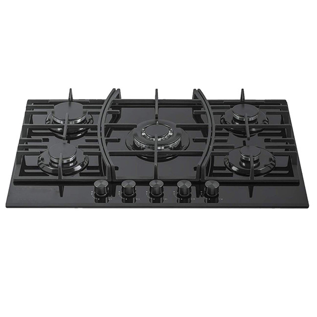 China Gas Cooker Tempered Glass 5 Burner Gas Hob 900 X 510mm factory