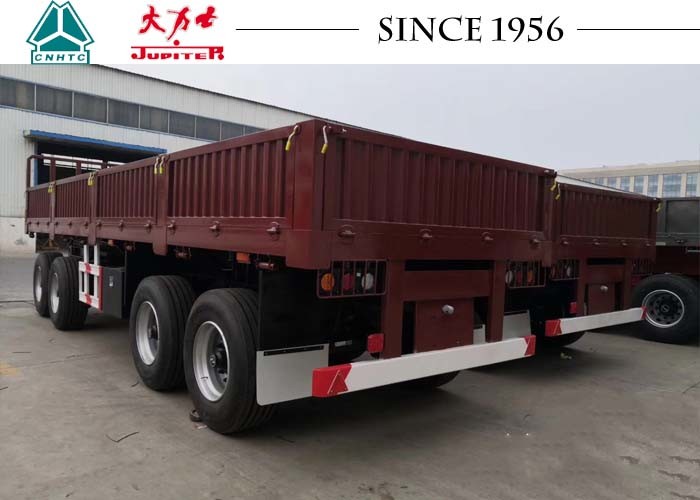 China Bulk Cargo Transport 30FT Side Wall 4 Axle Drawbar Trailer factory
