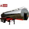 China 30000 L Aluminum Tanker Trailer , Milk Transport Trailer Polyurethane Foam 80mm High Efficiency factory